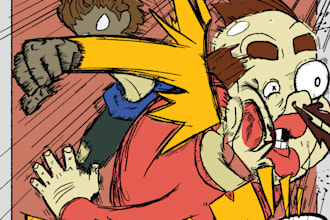create creative and quirky illustrations and comics
