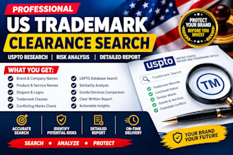 conduct a US trademark clearance search and provide a detailed risk report