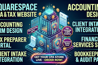build a squarespace tax preparer, CPA and accounting firm website