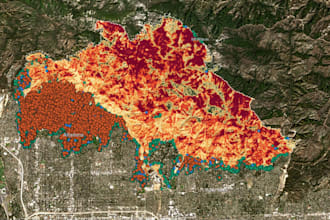 analyze satellite imagery for burn severity, ndvi, or land change