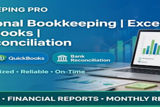 do bookkeeping in excel and quickbooks with bank reconciliation