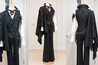 sew custom cosplay costume and fabric jacket anime costume base on your idea