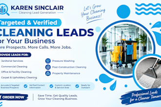 generate cleaning leads for janitorial, carpet, pressure washing and commercial