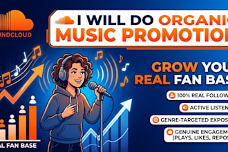 do organic soundcloud music promotion to grow your real fan base