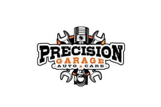 design classic auto repair shop business logo