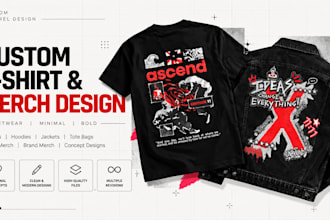 design a custom t shirt or jacket graphic for your brand