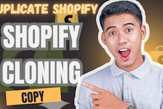 revamp copy or duplicate shopify store or clone shopify store to similar website