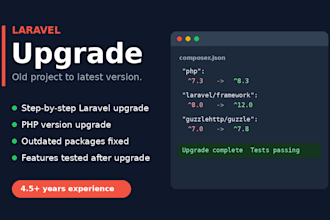 upgrade your laravel project to the latest version