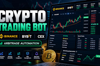 develop automated crypto trading bot for binance bybit and cex arbitrage