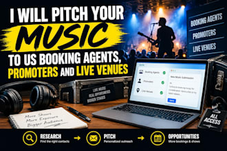 pitch your music to US booking agents, promoters and live venues