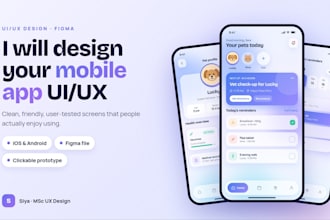 design mobile app ui ux in figma with a clickable prototype