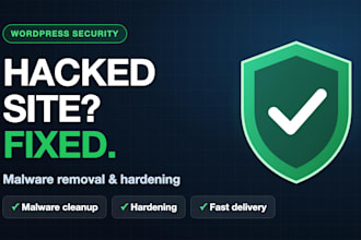 fix hacked wordpress site, remove malware and secure it