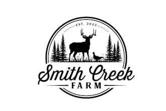 design best quality hobby farm logo with wildlife theme