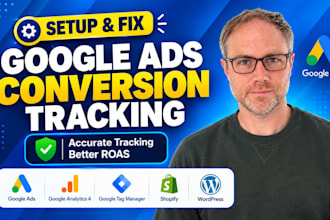 fix and setup shopify google ads conversion tracking, ga4, enhanced conversions