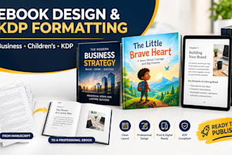 design business ebook, children ebook and amazon KDP ebook layout