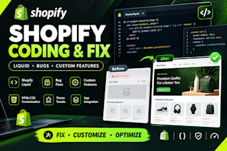 do shopify coding, shopify liquid and shopify fix services