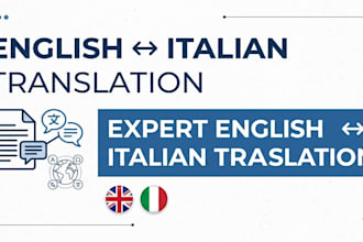 translate english to italian or italian to english manually