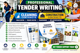 write winning cleaning and construction tenders, commercial bids, rfp proposal