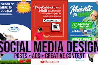 design social media posts and ad
