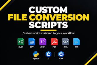 write a custom script to convert format and parse your files