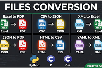 write a custom script to convert format and parse your files