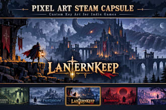 create pixel art steam capsule artwork for your indie game