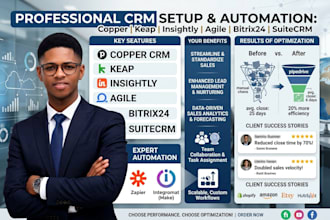 do copper CRM keap insightly agile bitrix24 suitecrm setup and automation