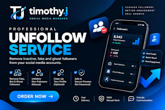 manually unfollow your instagram followings and remove inactive accounts