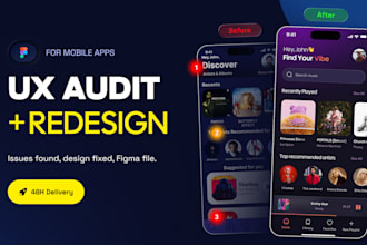 do a UX UI audit and redesign for your mobile app
