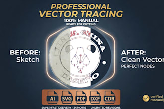 do manual vector tracing for laser cut svg cdr