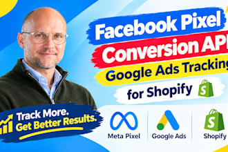 setup facebook pixel conversion API, google ads conversion tracking for shopify