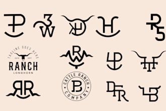 design cattle brand style logo creation