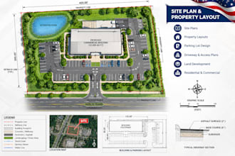 create permit site plans, property layouts, parking, driveway and land plans