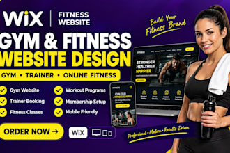 build wix gym website personal trainer online fitness website design