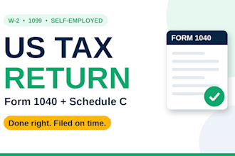prepare and file your US tax return, form 1040 and schedule c