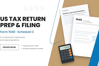 prepare and file your US tax return, form 1040 and schedule c