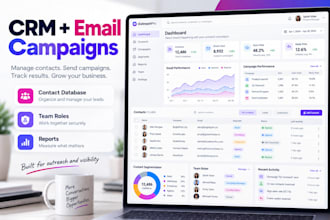build a custom CRM with contact database email campaigns roles and reports