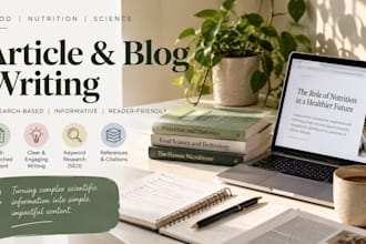write engaging food nutrition and science articles and blogs