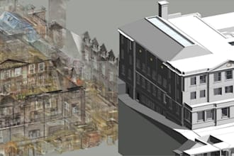 convert point cloud to lod 300,rebuild e57 file into dwg revit,elevation drawing