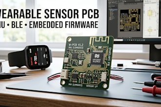 design wearable sensor pcb, imu sensor fusion, ble and embedded firmware