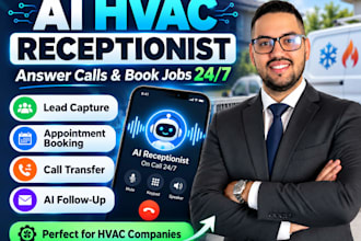 build an ai receptionist for hvac to answer calls and book jobs
