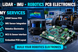 do lidar sensor pcb, imu sensor and embedded robotics electronics design