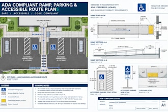 design ada compliant ramp, parking, and accessible route plans