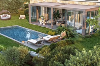 design your backyard pool and patio with 3d landscape rendering