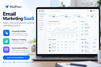 build an email marketing saas with open click bounce tracking and billing
