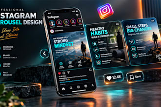 design viral instagram carousel posts and linkedin carousels