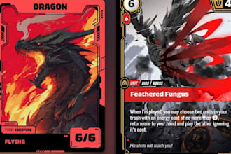 design editable tcg card template, card frame layout sport trading card game art