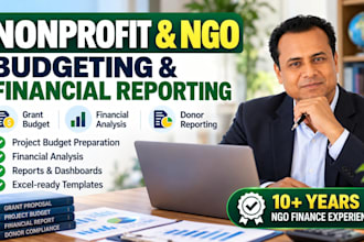 prepare ngo budgets, grant reports and financial analysis