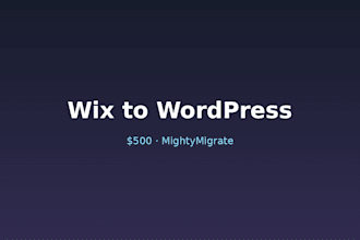 wix to wordpress migration 499 live in 48 hours