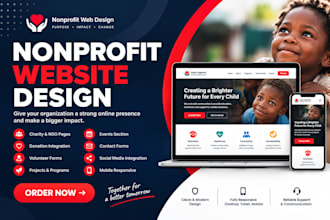 design a professional non profit website for non profit organization